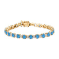 Tanzanite and White Zircon Bracelet in 18K Vermeil Rose Gold Over Sterling Silver (6.50 In) 10.85 ctw - Sticky add to cart bar