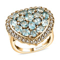 Karis Betroka Blue Apatite and White Zircon 3.60 ctw Ring in 18K YG Plated - Sticky add to cart bar