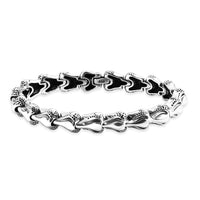 Bali Legacy Sterling Silver Dragone Bone Bracelet (7.50 In) (32 g)
