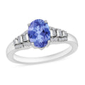 Luxoro AAA Tanzanite and G-H I2 Diamond Ring in 14K White Gold (Size 10.0) 1.50 ctw - Sticky add to cart bar