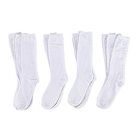 Set of 10 Pairs 97% Polyester and 3% Spandex Kneehigh Socks - Black
