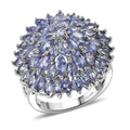 D'Joy Shades of Fire Opal 3.85 ctw Ring in Rhodium Over Sterling Silver (Size 10.0) - Sticky add to cart bar