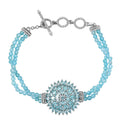D'Joy Shades of Fire Opal 19.20 ctw Bracelet in Rhodium Over Sterling Silver (6.50-8.0In) - Sticky add to cart bar