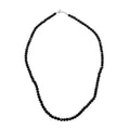 Thai Black Spinel 55.00 ctw Beaded Necklace 18 Inches in Sterling Silver - Sticky add to cart bar