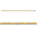 D'Joy Yellow Sapphire 10.80 ctw Bracelet in Rhodium Over Sterling Silv (8.00 In) - Sticky add to cart bar