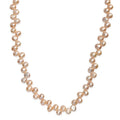 Pink Freshwater Pearl Fancy Necklace in 18K Vermeil Yellow Gold Over Sterling Silver 18 Inches - Sticky add to cart bar