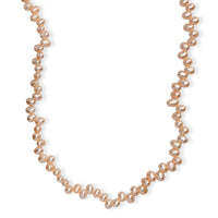 Peach Freshwater Pearl Necklace in 18K Vermeil Yellow Gold Over Sterling Silver 18 Inches