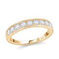 Moissanite 1.00 ctw Ring in 18K Vermeil Yellow Gold Over Sterling Silver (Size 9.0) - Sticky add to cart bar