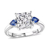 Lab Grown Diamond & Ceylon Blue Sapphire