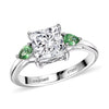 Lab Grown Diamond & Tsavorite Garnet