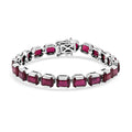 Niassa Ruby (FF) Bracelet in Rhodium Over Sterling Silver (6.50 In) 34.80 ctw - Sticky add to cart bar