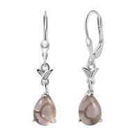 D'Joy Brazilian Smoky Quartz 4.60 ctw Dangling Earrings Sterling Silver