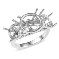 950 Platinum Luxuriant Lab Grown Diamond (VS) Mounting Ring (Size 6) 0.22 ctw