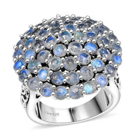 D'Joy Moon Glow Moonstone Ring in Sterling Silver (Size 10.0) 6.40 ctw