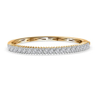 D'Joy Moissanite Bangle Bracelet in 18K Vermeil YG Over Sterling Silver (7.25 In) 2.90 ctw