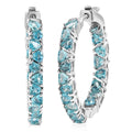 D'Joy Betroka Blue Apatite 4.50 ctw Ocean Prism Earrings in Rhodium Over Sterling Silver - Sticky add to cart bar