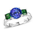 TLV Certified & Appraised Rhapsody 950 Platinum AAAA Tanzanite, Tsavorite Garnet Ring (Size 10.0) 2.86 ctw - Sticky add to cart bar