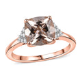 Certified & Appraised Luxoro 10K Rose Gold AAA Marropino Morganite, Diamond (G-H, I2) Ring (Size 10.0) (Del. in 10-15 Days) 3.21 ctw - Sticky add to cart bar