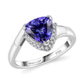 Certified & Appraised Rhapsody 950 Platinum AAAA Tanzanite, Diamond (E-F, VS) Ring (Size 10.0) (7.25 g) (Del. in 10-15 Days) 2.75 ctw - Sticky add to cart bar