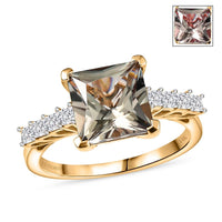 Certified & Appraised Luxoro 14K Yellow Gold AAA Turkizite and Diamond (G-H, I2) Ring (Size 9.0) (Del. in 10-15 Days) 4.74 ctw