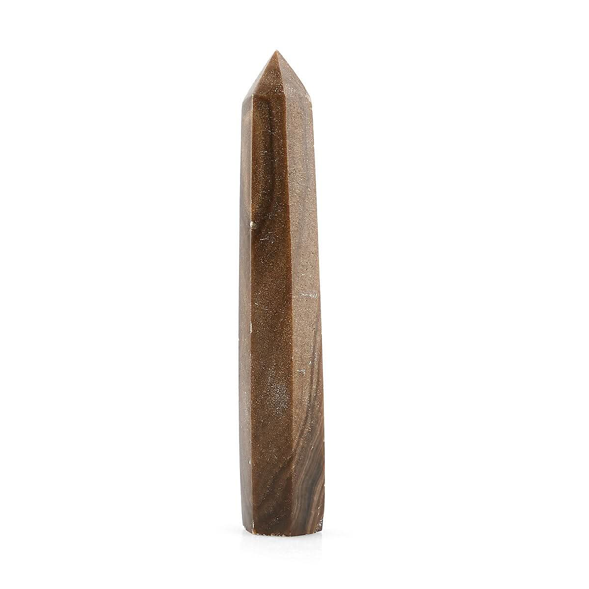 Calcite Brown Prism Tower -L Approx 587.5ctw