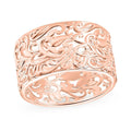 Filigree Band Ring in 18K Vermeil Rose Gold Over Sterling Silver (Size 10.0) 3 Grams - Sticky add to cart bar