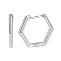 Hoop Earrings in 10K White Gold 3.80 Grams - Sticky add to cart bar
