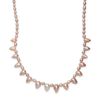 Multi Color Fresh Water Pearl Necklace in 18K Vermeil Yellow Gold Over Sterling Silver 18 Inches