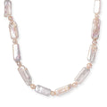 Fresh Water Pearl Necklace in Rhodium Over Sterling Silver 18 Inches - Sticky add to cart bar