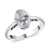 J Francis Embellished with Zirconia by Swarovski Ring in Platinum Over Sterling Silver (Size 5.5) 1.50 ctw