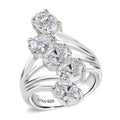 J Francis Embellished with Zirconia by Swarovski Ring in Platinum Over Sterling Silver (Size 5.5) 3.75 ctw - Sticky add to cart bar