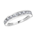 J Francis Embellished with Zirconia by Swarovski 1.00 ctw Half Eternity Ring in Platinum Over Sterling Silver (Size 5.0) - Sticky add to cart bar