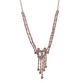 D'Joy Natural Champagne Diamond 3.00 ctw Butterfly Necklace in 18K Vermeil Rose Gold Over Sterling Silver 18 Inches - Sticky add to cart bar