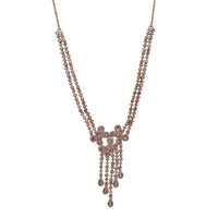 D'Joy Natural Champagne Diamond 3.00 ctw Butterfly Necklace in 18K Vermeil Rose Gold Over Sterling Silver 18 Inches