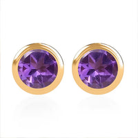 Moissanite 0.50 ctw Stud Earrings in Vermeil Yellow Gold Over Sterling Silver