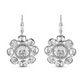 D'Joy Polki Moissanite 4.35 ctw Lever Back Earrings in Rhodium Over Sterling Silver - Sticky add to cart bar