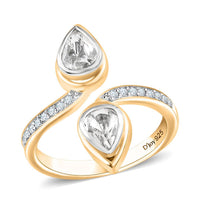 D'Joy Polki Moissanite Ring in 18K Vermeil YG Over Sterling Silver (Size 10.0) 1.65 ctw