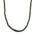 Premium Chrome Diopside 80.00 ctw Beaded Necklace in Rhodium Over Sterling Silver 18-20 Inches - Sticky add to cart bar