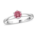Luxuriant Lab Grown Pink and White Diamond VS 0.55 ctw Ring in Rhodium Over Sterling Silver (Size 8.0) - Sticky add to cart bar
