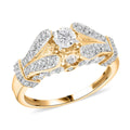 Diamond G-H I3 0.33 ctw Ring in 10K Yellow Gold (Size 7.0) - Sticky add to cart bar