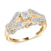 Diamond G-H I3 0.33 ctw Ring in 10K Yellow Gold (Size 7.0)