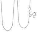 Diamond-cut Beaded Chain Necklace in 950 Platinum 8.78 Grams 20 Inches - Sticky add to cart bar