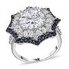 Moissanite & Ceylon Blue Sapphire