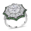 Moissanite & Tsavorite Garnet