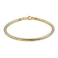 Snake Textured Bracelet in 10K Yellow Gold (7.25 In) 1.57 Grams