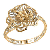 10K Yellow Gold Blooming Floral Ring (Size 10.0) (1.60 g)