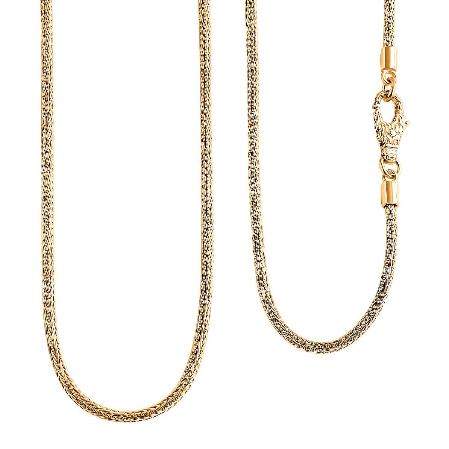 Bali Legacy 22K Vermeil Yellow Gold Over Sterling Silver Tulang Naga Necklace 20 Inches 17.97 Grams