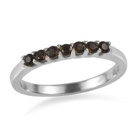 Anthill Garnet 0.35 ctw 7 Stone Ring in Stainless Steel (Size 10.0)