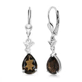 D'Joy Brazilian Smoky Quartz 3.60 ctw Dangling Earrings in Sterling Silver - Sticky add to cart bar