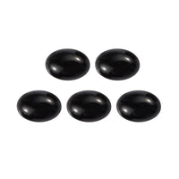 Set of 5 Black Onyx (Oval 7x5 mm) 4.06 ctw Loose Gemstone